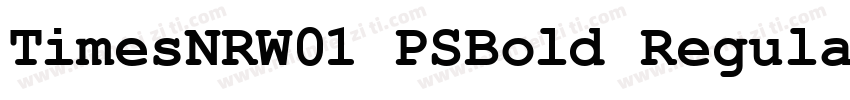 TimesNRW01 PSBold Regular字体转换